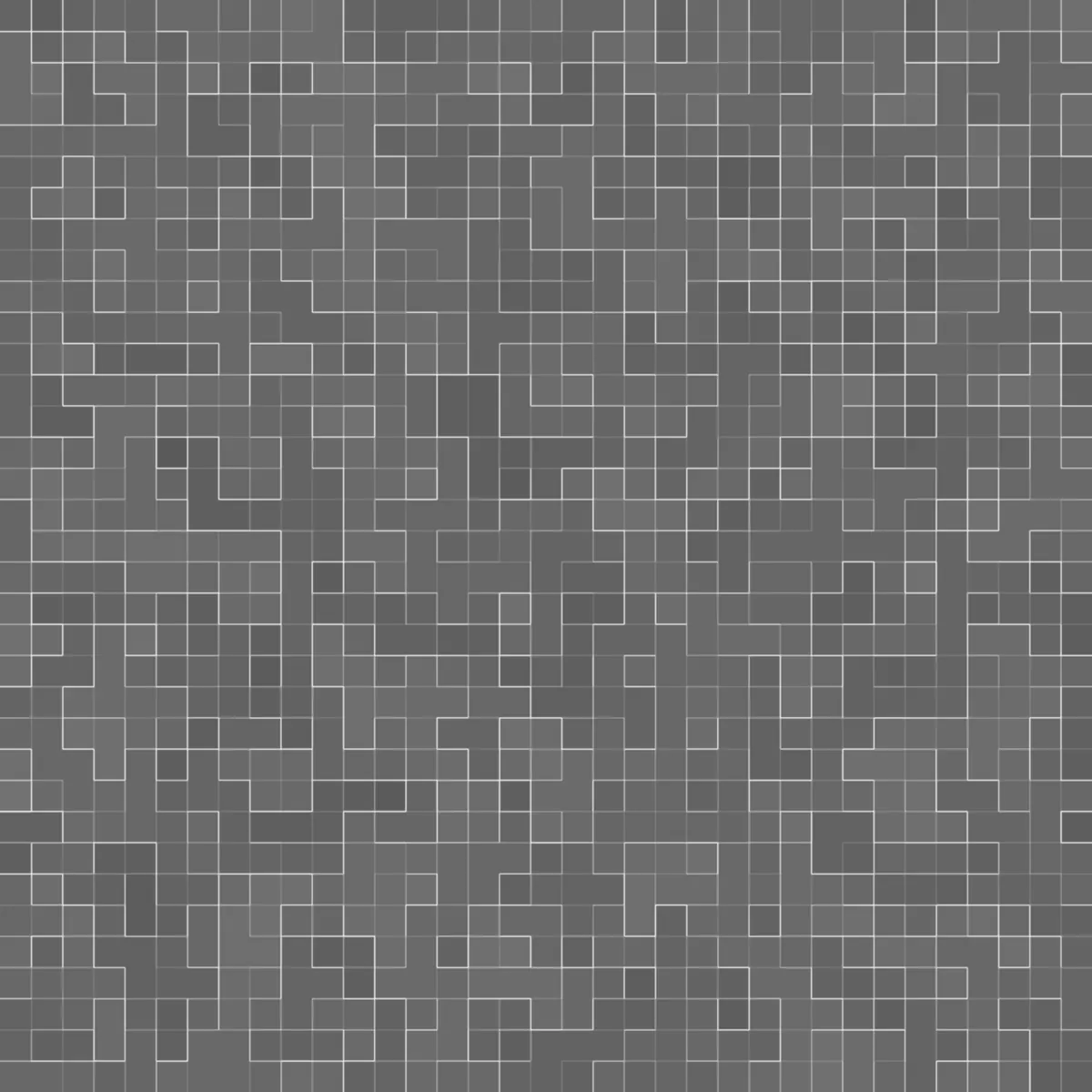Graues geometrisches Muster aus verschachtelten Rechtecken und Quadraten.